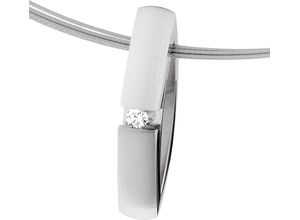 4060267122040 - ERNSTES DESIGN Damen Anhänger Edelstahl mit 1 Brillant ca 0065 Karat silber