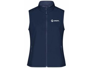 4060439092812 - Softshellweste JN1127 280g qn Gr l navy mit greipl Brustlogo - James&nicholson