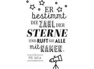 4060504000193 - Stempel Er bestimmt die Zahl der Sterne und ruft sie alle mit Namen (Ps 1474)