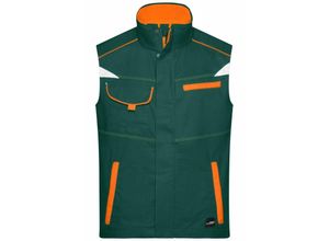 4060539012802 - James&nicholson - Funktionelle Weste im sportlichen Look JN850 Gr 2XL dark-green orange