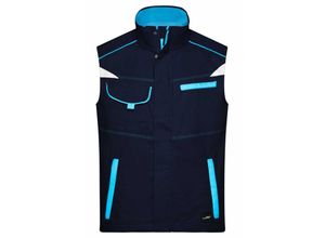 4060539013229 - James & Nicholson Funktionelle Weste im sportlichen Look JN850 Gr 6XL navy turquoise