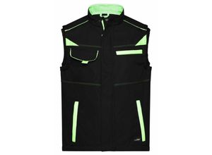 4060539016701 - James&nicholson - Softshellweste Wind- und wasserabweisend JN852 Gr 2XL black lime-green