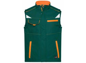 4060539017579 - Softshellweste Wind- und wasserabweisend JN852 Gr xl dark-green orange - James&nicholson