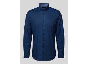 4060553791011 - Slim Fit Businesshemd aus Uni Struktur Modell ROYAL