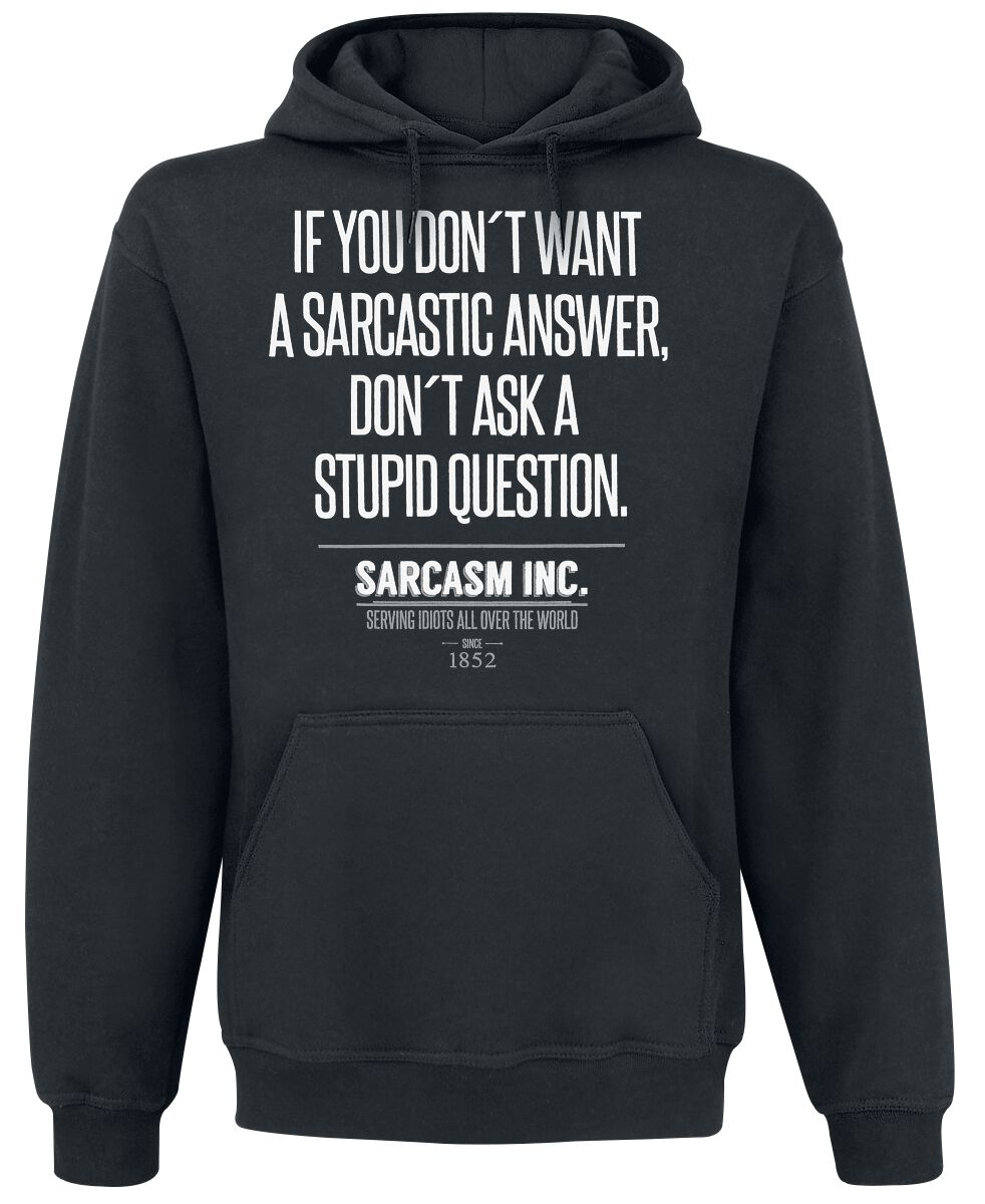 4060587175726 - Sprüche Sarcasm Inc Kapuzenpullover schwarz in L 4060587175726 - Sprüche Sarcasm Inc Kapuzenpullover schwarz in L