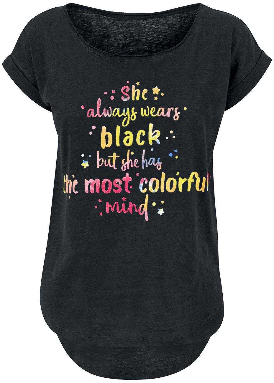 4060587310073 - Sprüche Colorful Mind T-Shirt schwarz