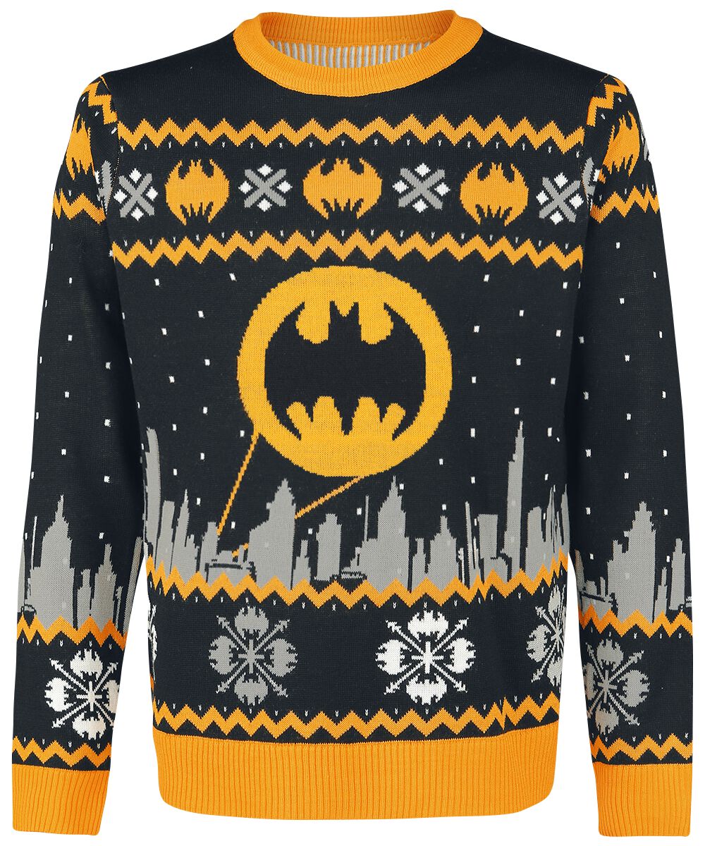 4060587359522 - Gotham Weihnachtspullover schwarz grau gelb in 3XL