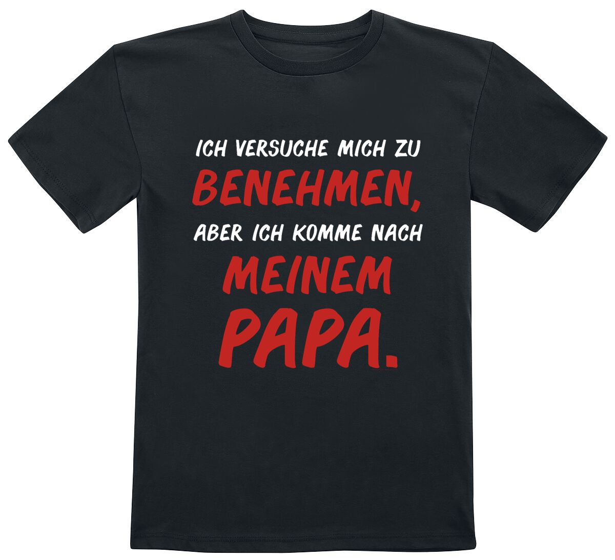 4060587440831 - Kids - Ich versuche mich zu benehmen T-Shirt schwarz in 164