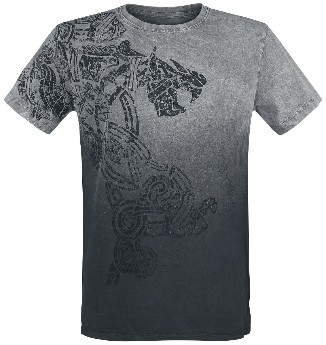 4060587456986 - Dragon Tattoo T-Shirt grau in M 4060587456986 - Dragon Tattoo T-Shirt grau in M