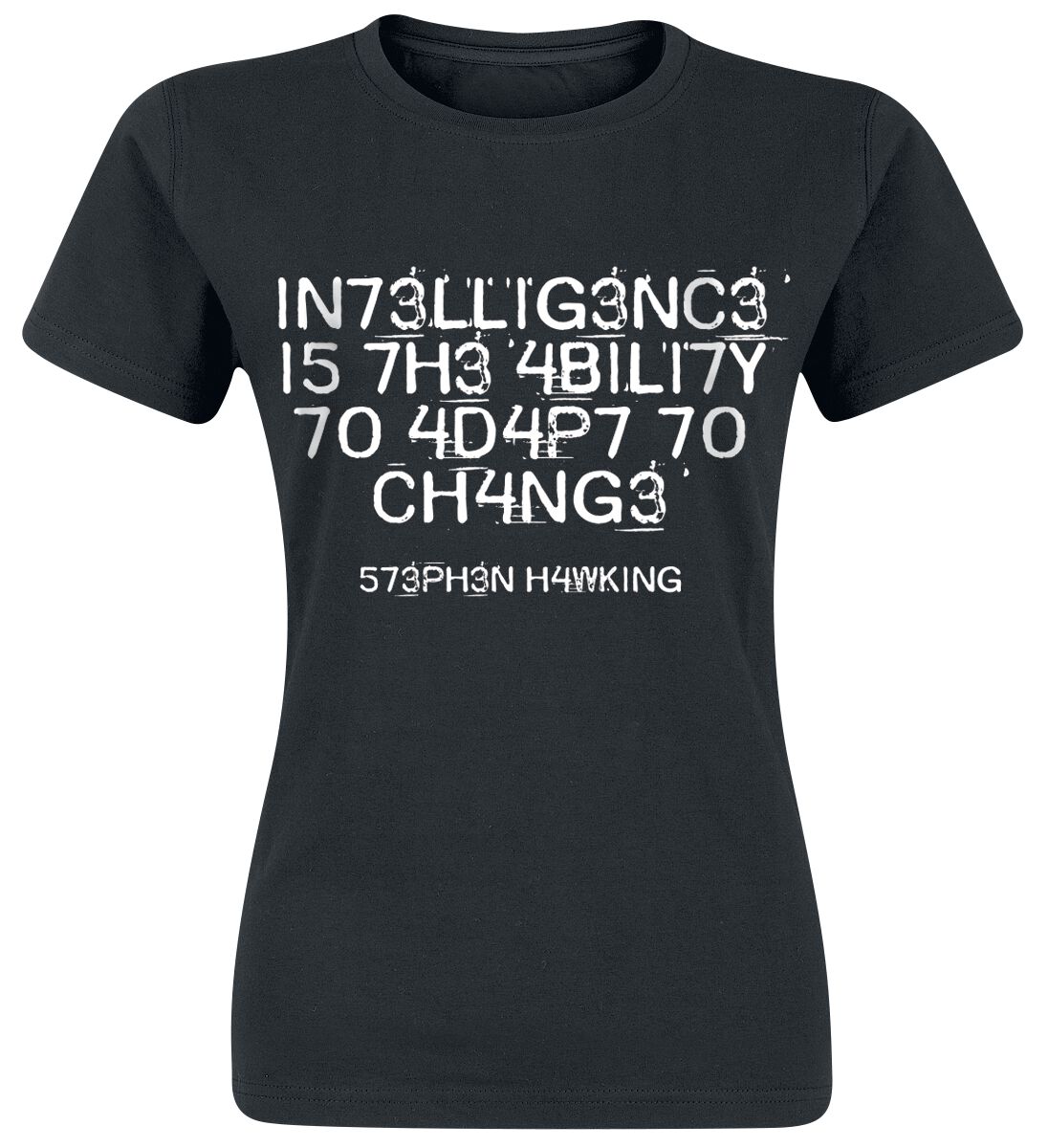 4060587530211 - Sprüche Intelligence Is The Ability To Adapt To Change T-Shirt schwarz in L 4060587530211 - Sprüche Intelligence Is The Ability To Adapt To Change T-Shirt schwarz in L