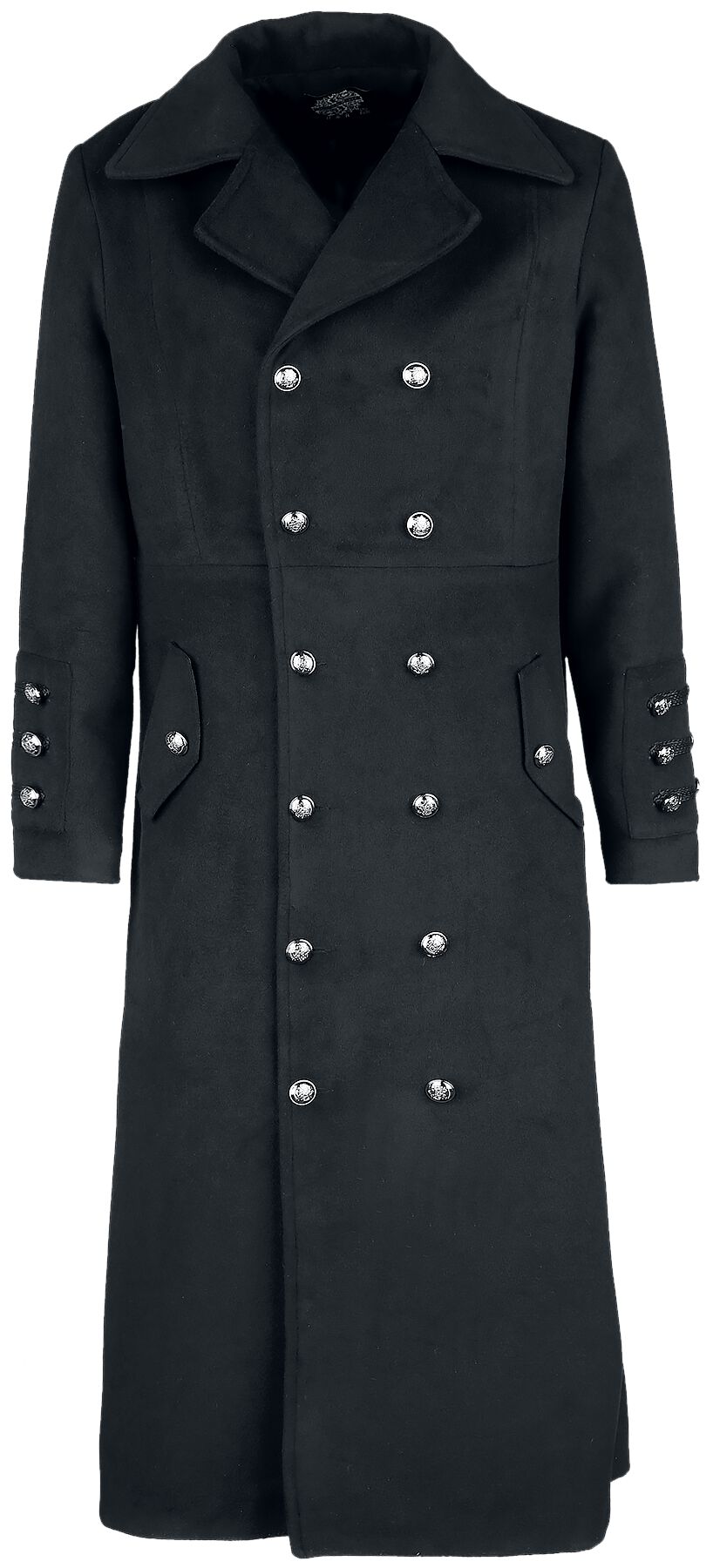 4060587557041 - Classic Military Coat Wintermantel schwarz in S