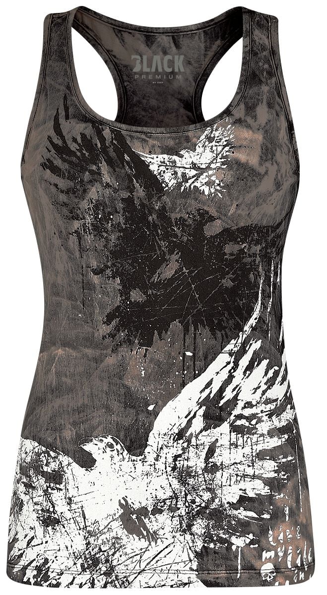 4060587774714 - Top mit Waschung und Print Top grau in L 4060587774714 - Top mit Waschung und Print Top grau in L