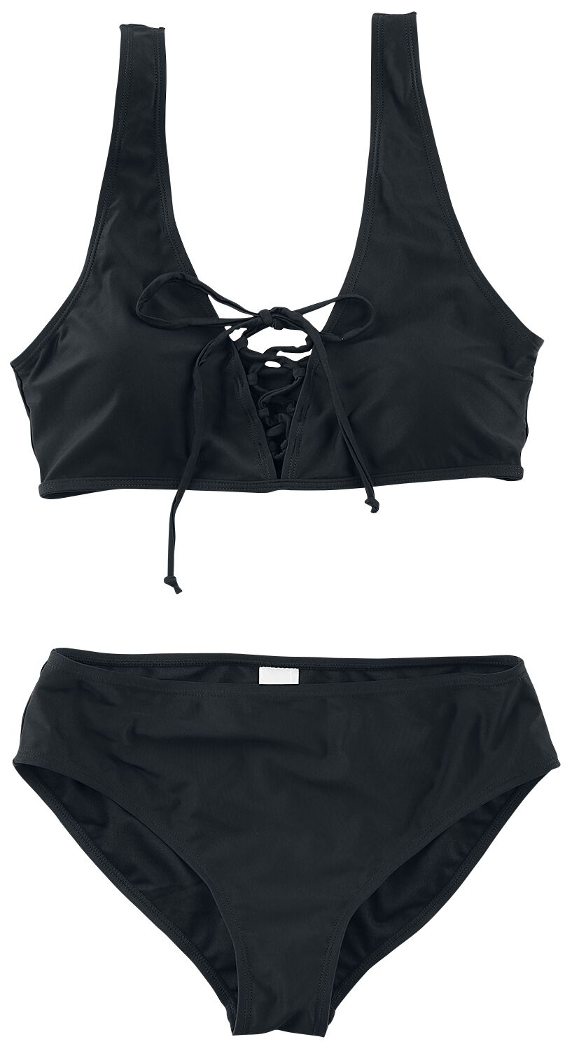 4060587795597 - Front Laced Bikini Badeanzug schwarz in S 4060587795597 - Front Laced Bikini Badeanzug schwarz in S