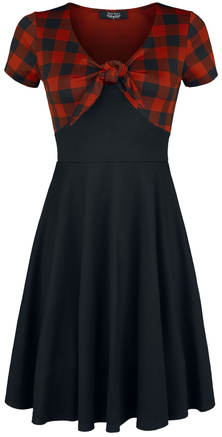 4060587822828 - Schluppen-Kleid mit Karomuster Rock Rebel Kurzes Kleid schwarz rot in XL 4060587822828 - Schluppen-Kleid mit Karomuster Rock Rebel Kurzes Kleid schwarz rot in XL