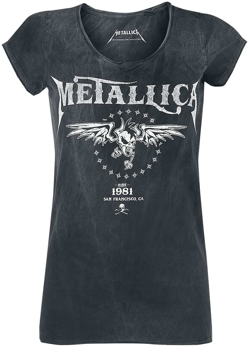 4060587846077 - Metallica Biker T-Shirt schwarz grau in L