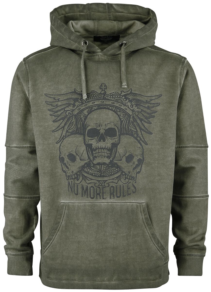 4060587895822 - Kapuzenpullover mit Prints Kapuzenpullover oliv in S