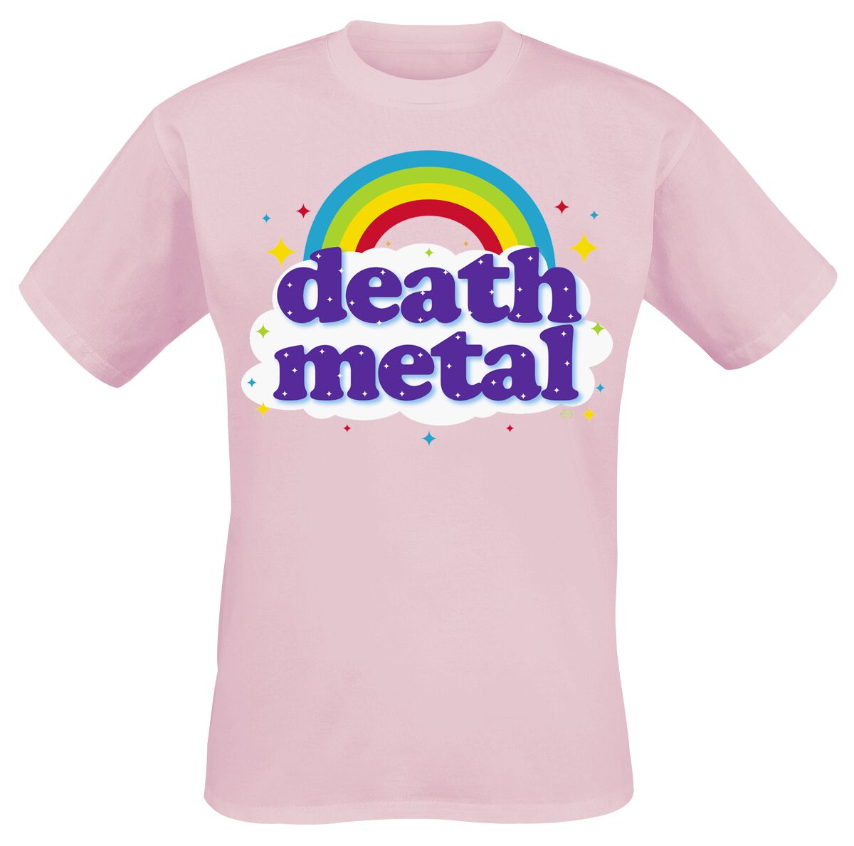 4060587959609 - Funshirt Goodie Two Sleeves - Death Metal Rainbow T-Shirt pink