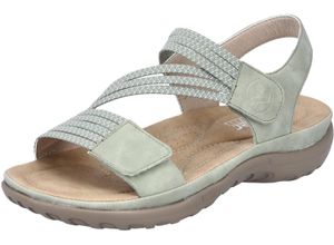 4060596530998 - rieker Riemchensandalen Klettverschluss Kunstleder für Damen grün 38