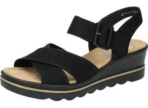 4060596653161 - rieker Keilsandalen Kunstleder für Damen schwarz 40