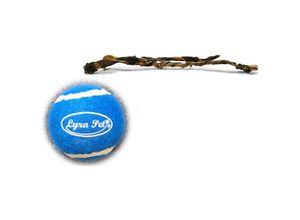 4060629033724 - Lyra Pet - 10 Stk ® Rinderkopfhautstangen mit Pansen ca 70 cm + Tennis Ball