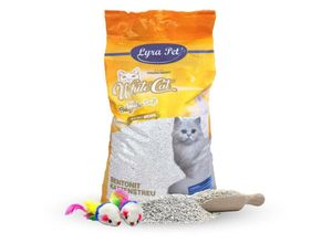 4060629119497 - Lyra Pet - 15 Liter ® White Cat® Katzenstreu Bentonit mit Babypuderduft + 2 Mäuse