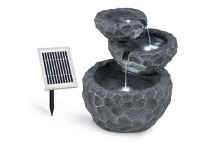 4060656100062 - - Murach Kaskadenbrunnen Akkubetrieb 2 kW Solarpanel 3 LEDs - Dunkelgrau