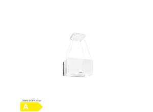 4060656108716 - - Kronleuchter L Inselabzugshaube 60cm Abluft 590m³ h LED Touch Glas weiß - Weiß