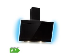 4060656108907 - Mirage 90 Dunstabzugshaube 550 m³ h Touch-Panel RGB-Ambiente-Licht a++ - Schwarz - Klarstein