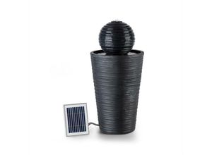 4060656150180 - Blum - Liquitorre Solarbrunnen 200l h Solarpanel 2W Akku led Polyresin - Schwarz