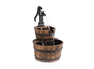 4060656151613 - Cascada Doble Zierbrunnen 2 Etagen 12W 600l h Holz braun - Dunkles Holz