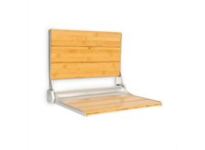 4060656222498 - oneconcept Arielle Deluxe Duschsitz Bambus Aluminium klappbar 160 kg max holz