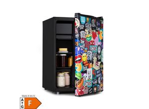 4060656234316 - Cool Vibe 70+ Kühlschrank 72 Liter 2 Böden Stickerbomb-Style