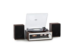 4060656501937 - Oxford SE Mini-Stereoanlage DAB+ FM BT-Funktion Vinyl CD AUX-In Silber