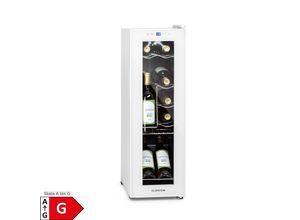 4060656502835 - Shiraz 12 Slim Uno Weinkühlschrank 32l 12FlTouch 85 W 5-18 °C LED Weiß 32 Liter   12 Flaschen