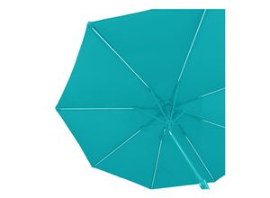 4060656504983 - Calais Sonnenschirm LED Aluminium-Rahmen Polyester-Bespannung UV 50 Türkis