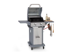 4060656506956 - Lucifer 2 Gasgrill 2 x 36 kW Brenner 45x45cm Grill Edelstahl mobil Grau