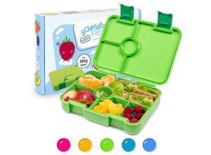 4060656507243 - Schmatzfatz Brotdose Kinder mit Fächern bpa Frei Lunchbox Kinder Bento Box Kinder Brotbox für Mädchen & Jungen Snackbox Perfekt für Schule