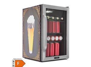 4060656511448 - Beersafe 70 Birra Edition Kühlschrank 70 Ltr 3 Böden Glastür Edelstahl Silber