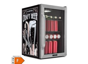 4060656511486 - Beersafe 70 Craft Beer Edition Kühlschrank 70 Liter Glastür Edelstahl Silber