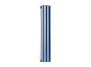 4060656515651 - Delgado 120 x 25 Heizkörper Badheizkörper Röhrenheizkörper 508W Warmwasser 1 2 Blau 120 x 25 cm