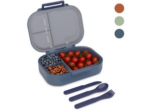 4060656520723 - Schmatzfatz Lunchbox Unterteilte Brotdose für Erwachsene & Kinder Lunchbox mit Fächern Bento-Box für Schule & Kita BPA-Freie Schuldose