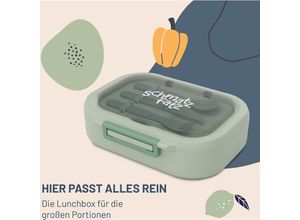 4060656520730 - Schmatzfatz Lunchbox Unterteilte Brotdose für Erwachsene & Kinder Lunchbox mit Fächern Bento-Box für Schule & Kita BPA-Freie Schuldose