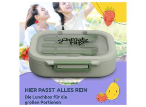 4060656523571 - Schmatzfatz Lunchbox Unterteilte Brotdose für Erwachsene & Kinder Lunchbox mit Fächern Bento-Box für Schule & Kita BPA-Freie Schuldose