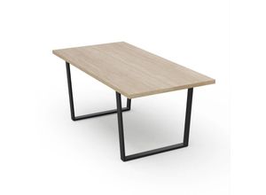 4060656525193 - Bearsdon Esstisch Holz Massiv Echtholz Esstisch Tisch für Esszimmer 4 bis 6 Personen Skandinavischer Küchentisch mit Metallbeinen 180 cm