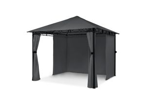 4060656525568 - Mondo Gartenpavillon Partyzelt Gazebo 295x262x295 Stahl Polyester Dunkelgrau