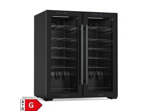 4060656533983 - Shiraz Weinkühlschrank 2 Kühlzonen LED-Beleuchtung Touch-Control freistehend Schwarz 36 Flaschen 2 Kühlzonen