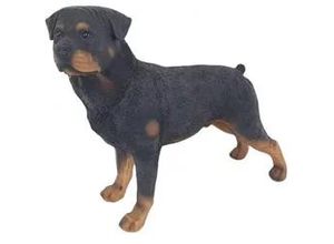 4060898138052 - Dekofigur Rottweiler stehend 30 x 16 x 38 cm schwarz-braun