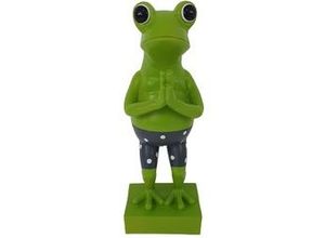 4060898141786 - Dekofigur Frosch mit Badehose 42 x 17 cm grün