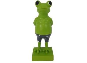 4060898141816 - Dekofigur Frosch mit Badehose 31 x 13 cm grün