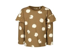 4060972535012 - Sanetta Pure - Langarmshirt PURE – PAINTED DOTS in golden brown Gr116